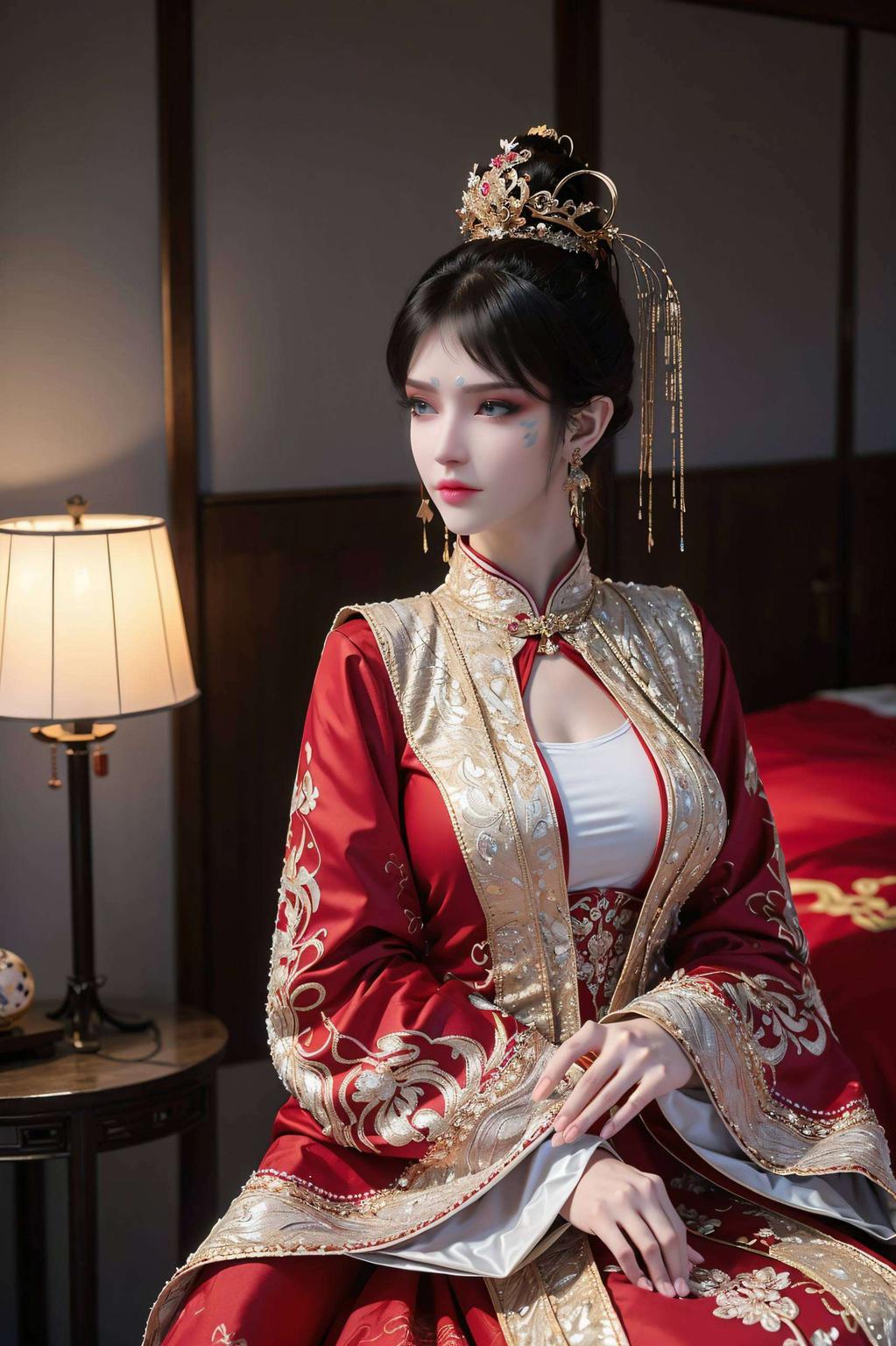 这朵盛开的花儿旁边