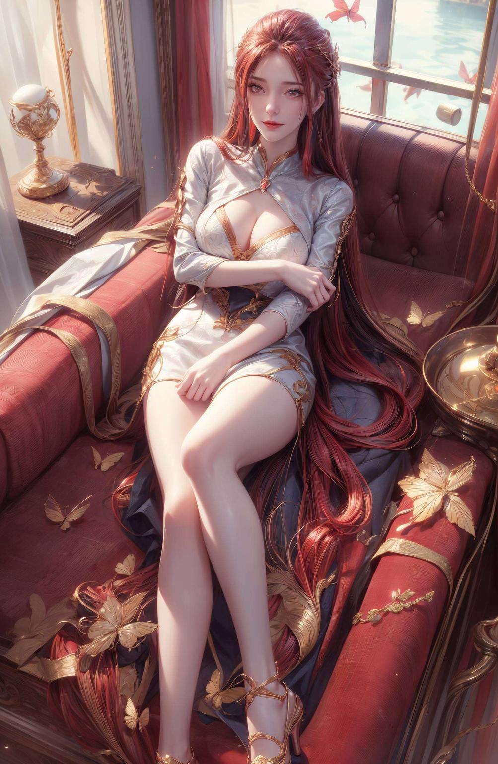 紫霞漫天红凰展翅