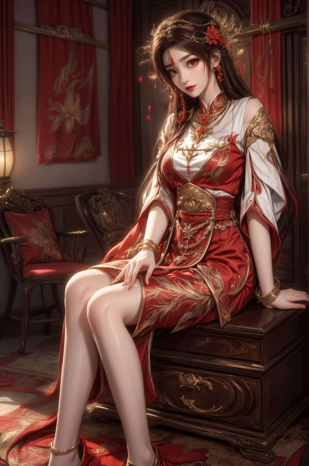 火灵儿的灵动身影快来感受这震撼的游戏桌面吧！