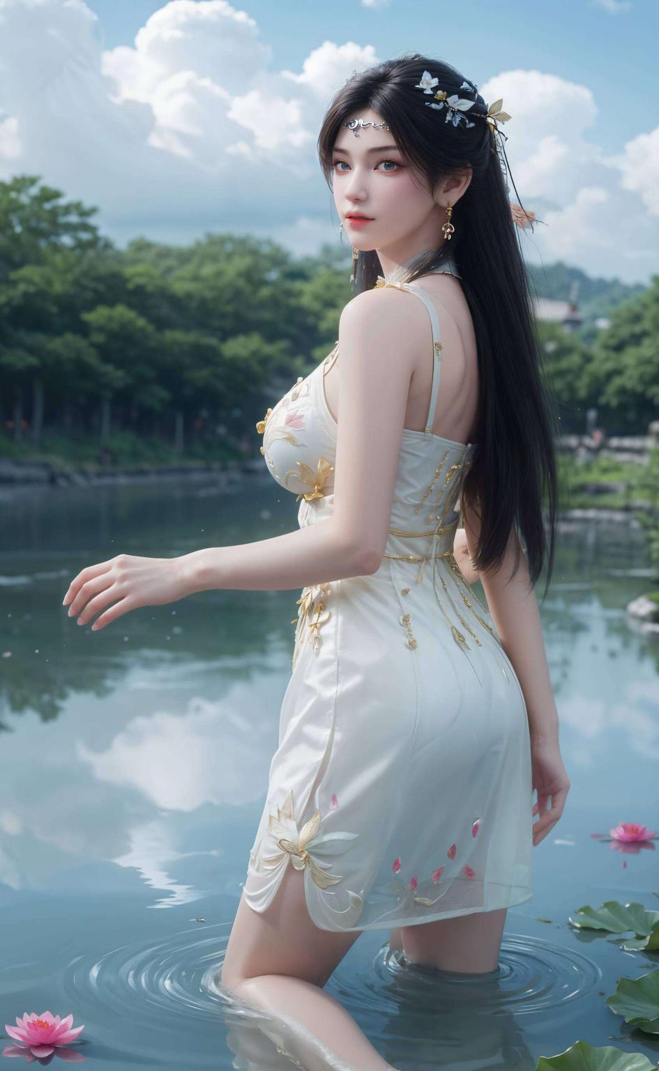 让你的iPhone瞬间变身艺术品金瓶儿这款4K高清壁纸