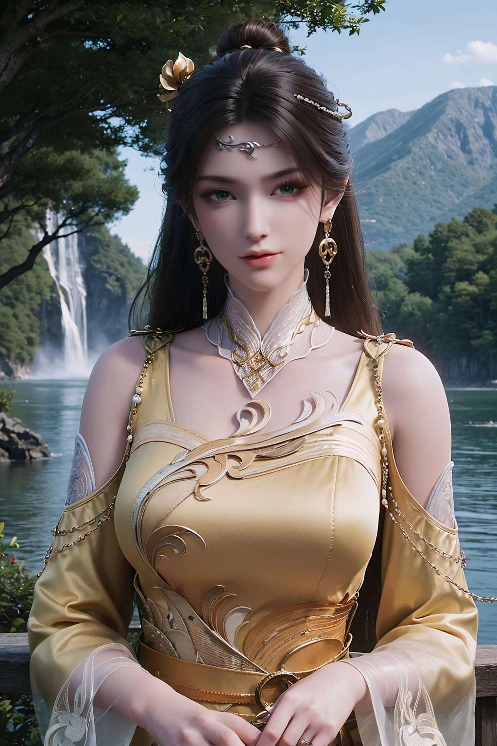 每一帧都是视觉盛宴金瓶儿AI国漫女神实况壁纸