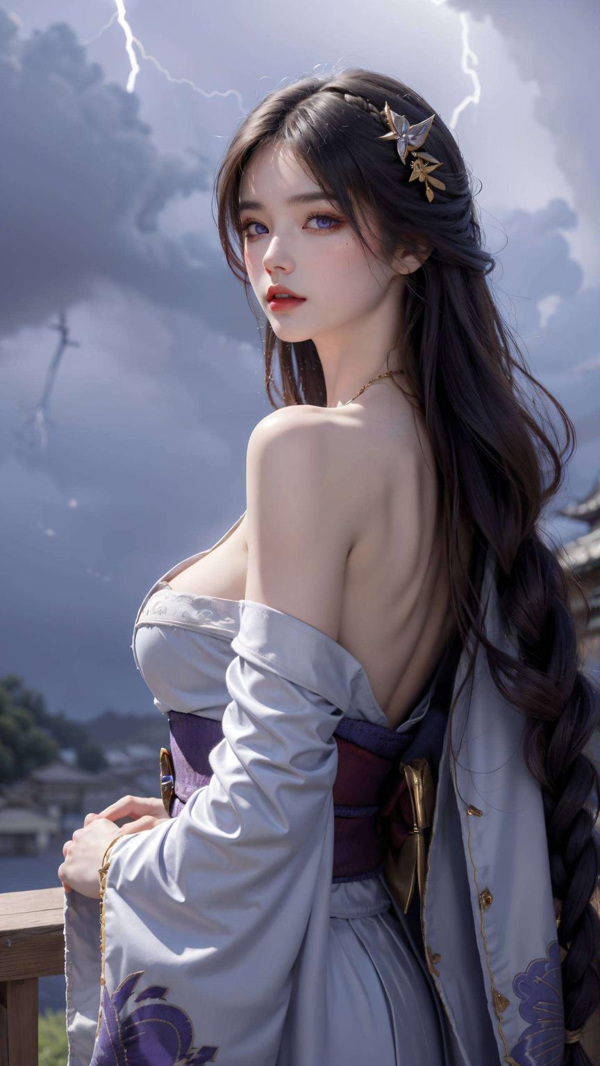 这款原神雷电将军春节壁纸感受独特的节日韵味