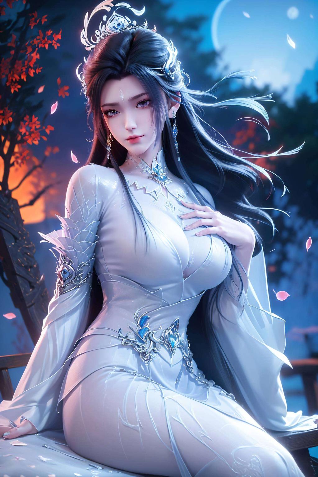 剑舞飘逸剑光如雪