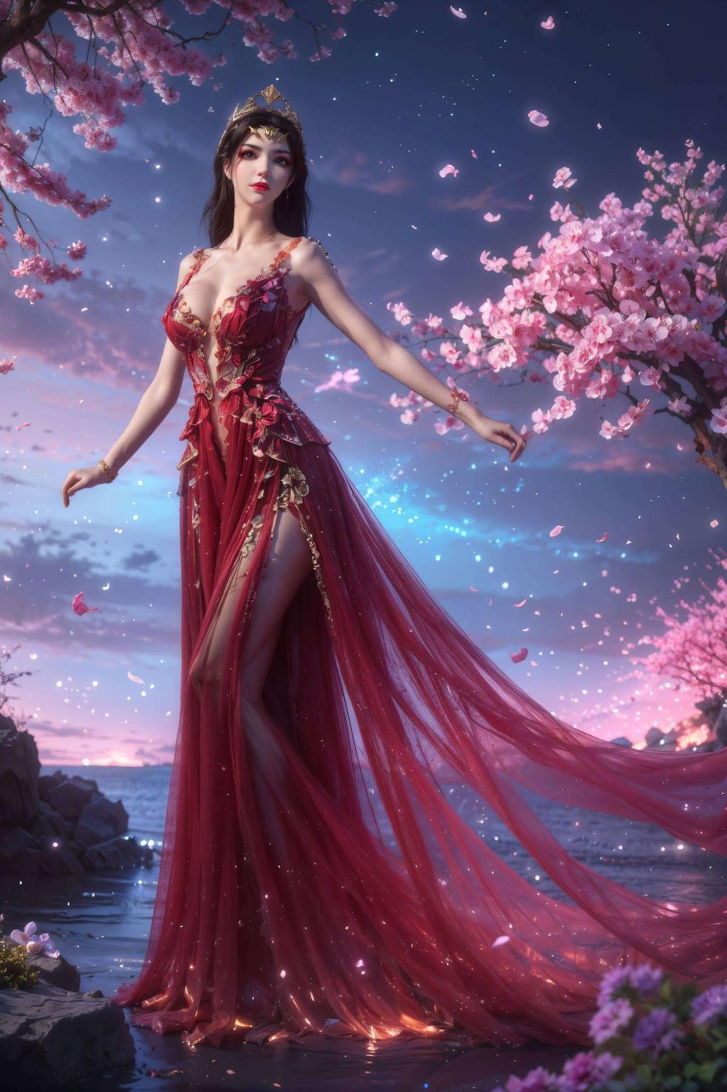 蛇发女王眼神犀利背景简洁大方