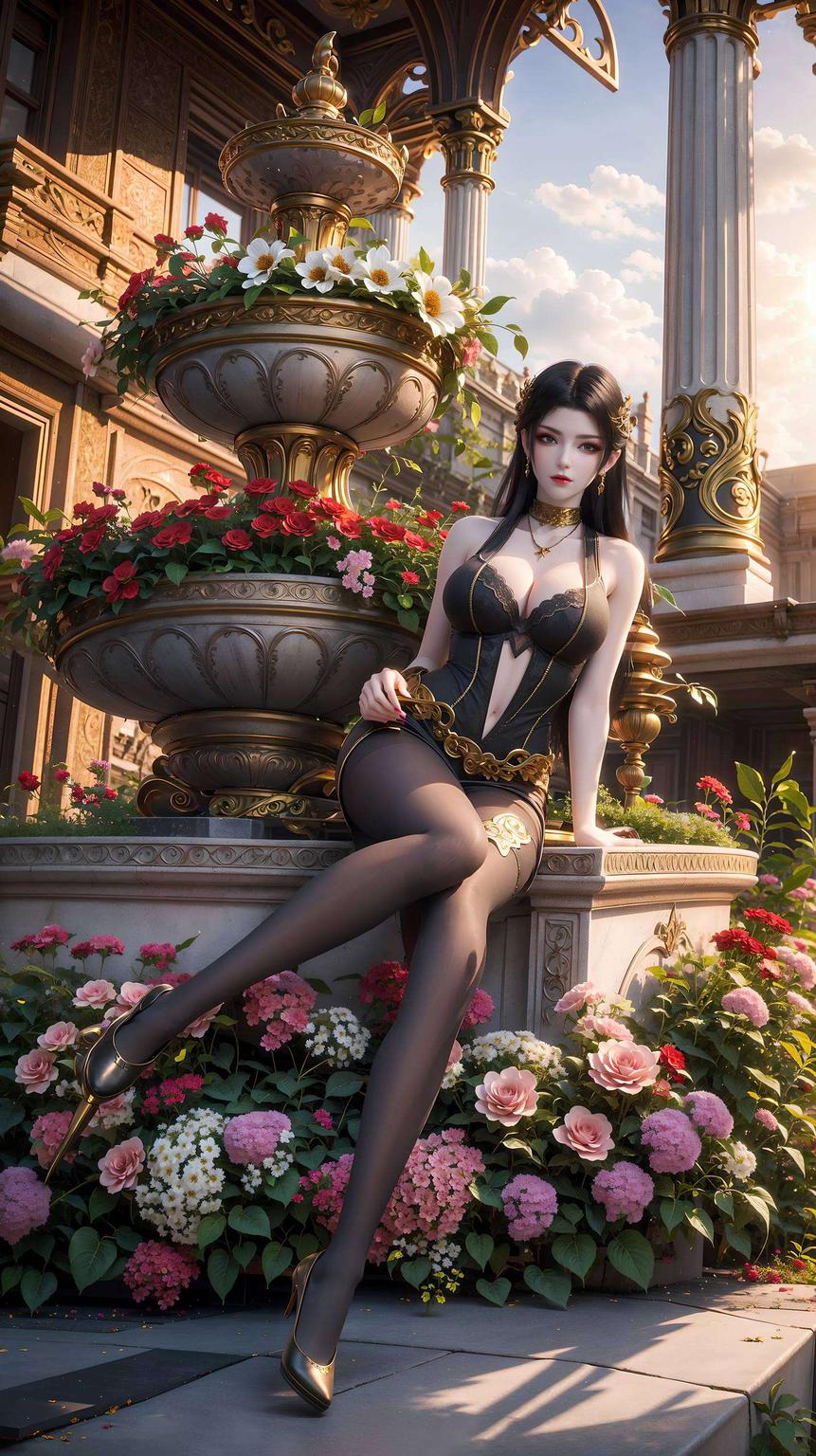 神秘的蛇蝎女王眼神犀利