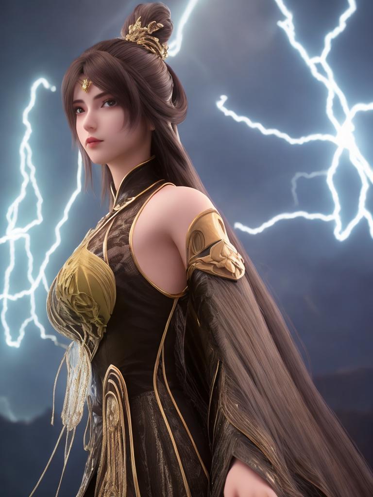 这位国漫女神简直美得不可方物！高清画质魔女AI眼神深邃