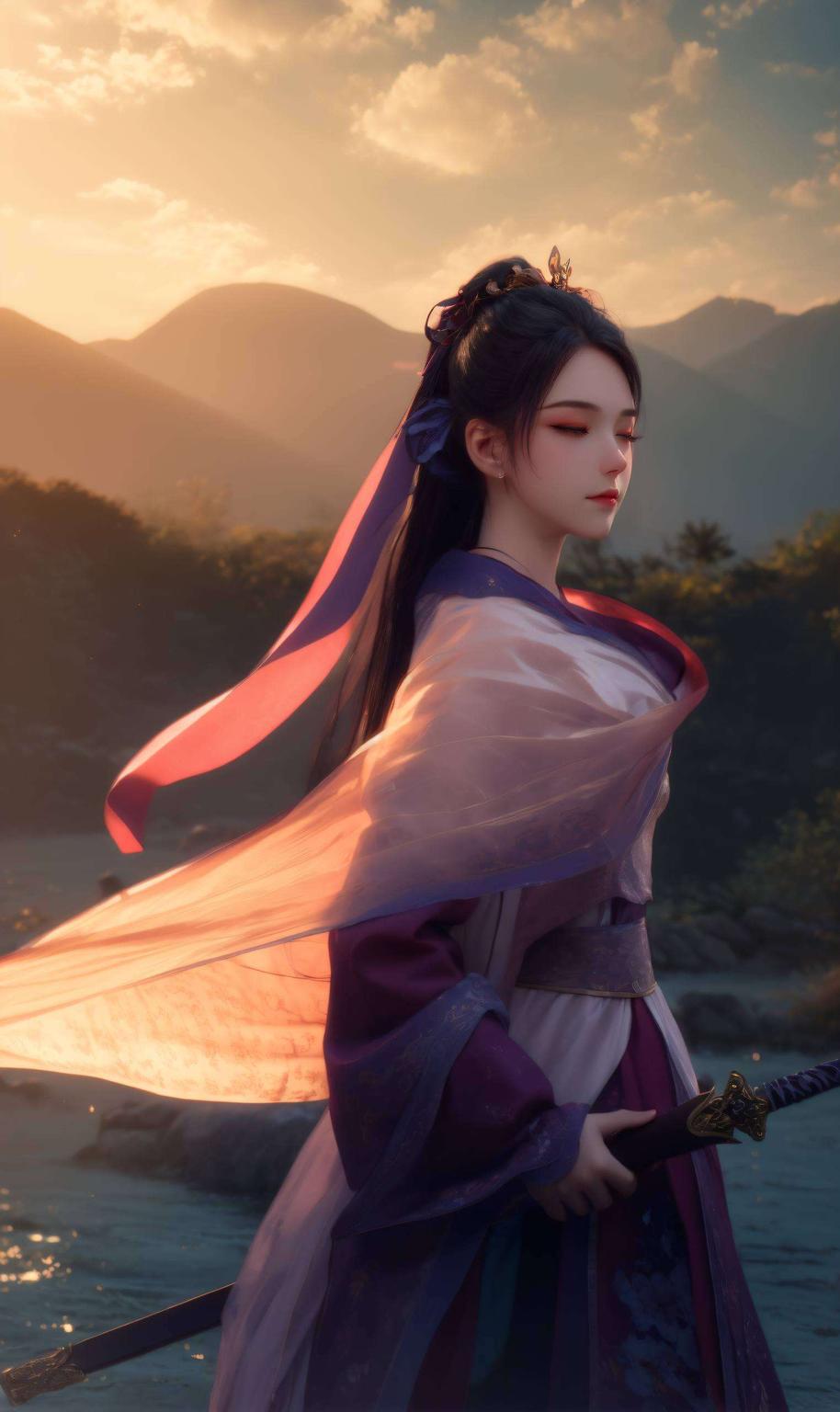 仿佛藏着无尽故事她眼神深邃