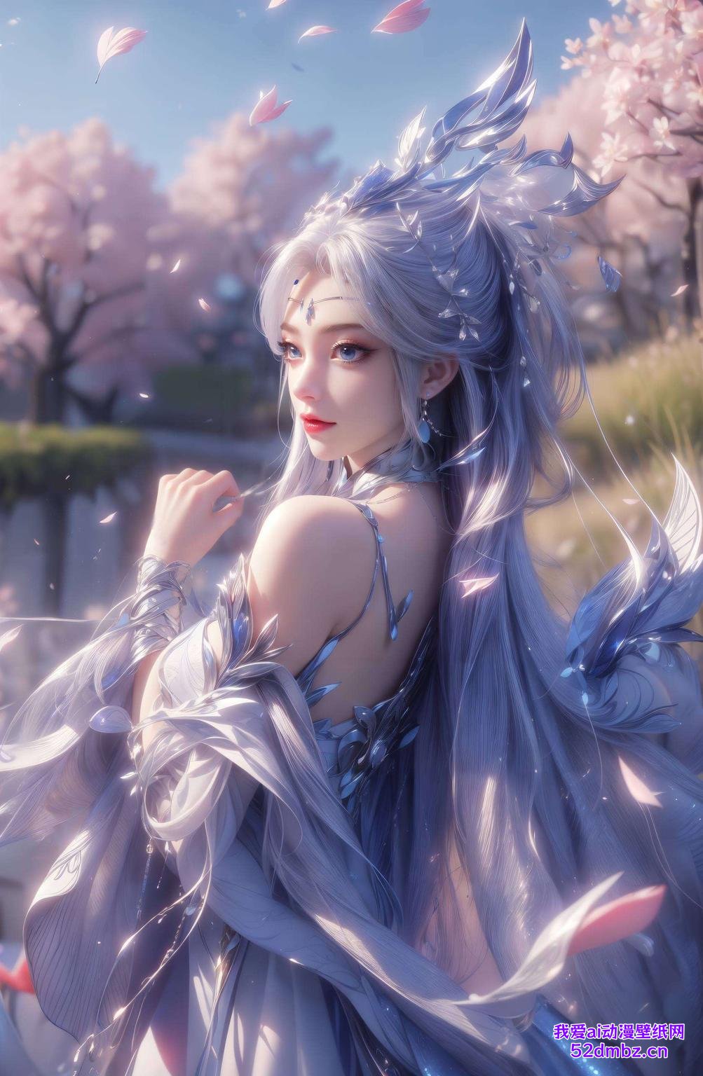 灰暗的天空下两人相拥