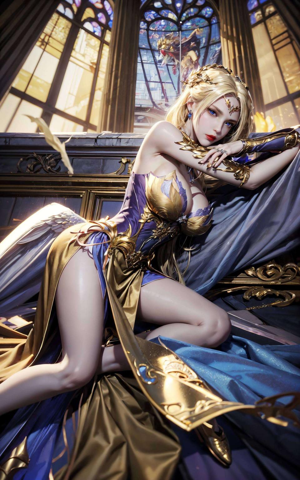 来看看这款超精致的千仞雪横版电脑高清壁纸！雪白的长发冷艳的眼神