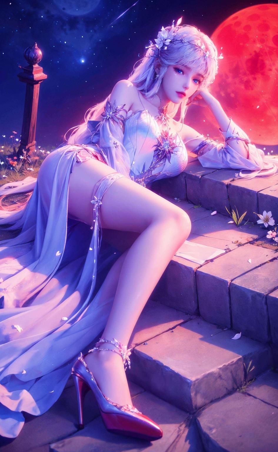 圣采儿身着泳装简洁像素风壁纸