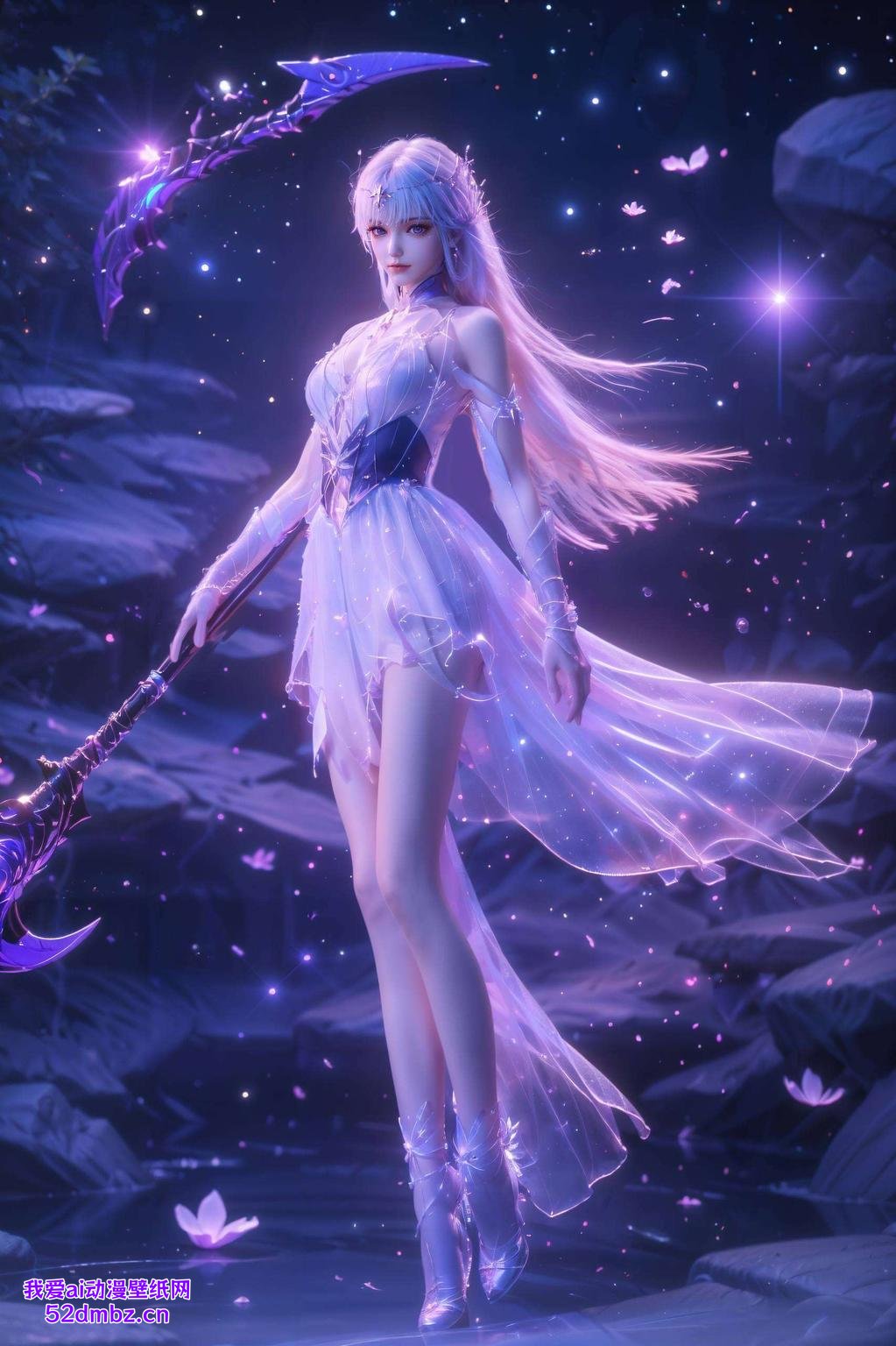 点亮你的电脑桌面黑暗圣采儿神秘上线！高清紫色壁纸