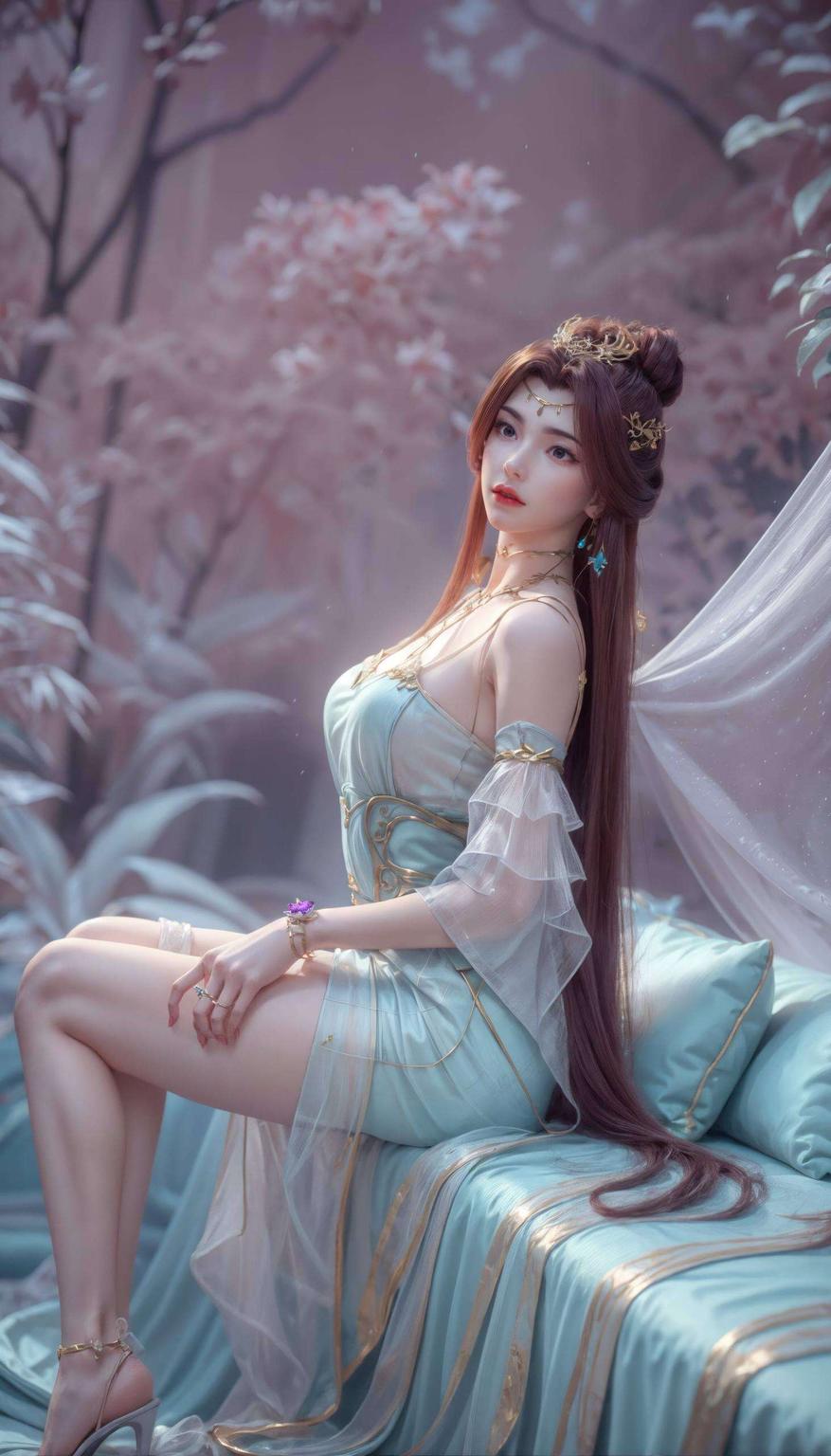 这款以苏灵韵为主角的壁纸不仅画面精美