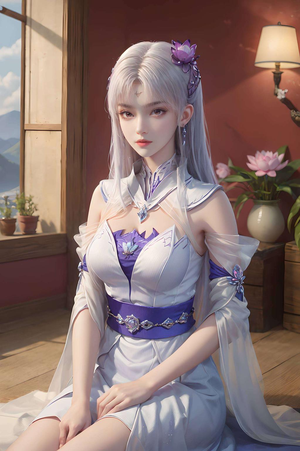 一抹静谧的唯美小医仙跪姿唯美壁纸