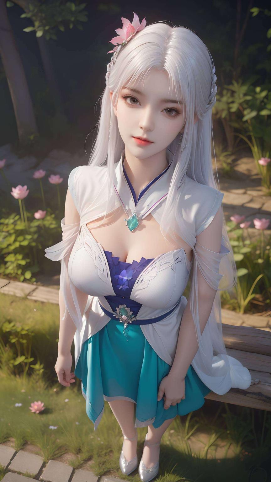 小医仙眼含泪光PC桌面见证她的深情与哀愁