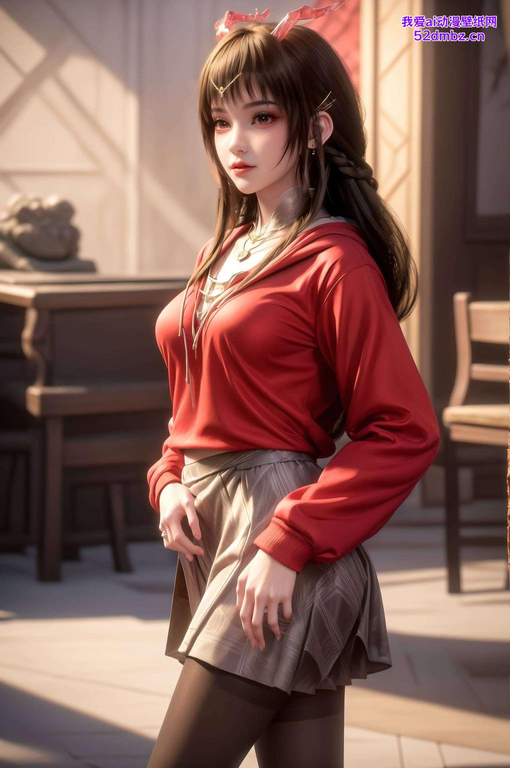 看这画面背景的朦胧山水