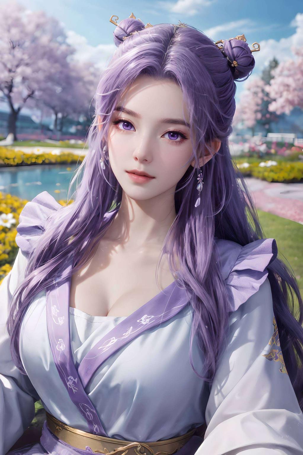 粉嫩浪漫云霄双人壁纸